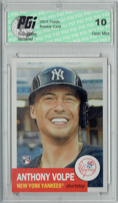 Anthony Volpe 2023 Topps Living Set #633 New York Yankees Rookie Card PGI 10