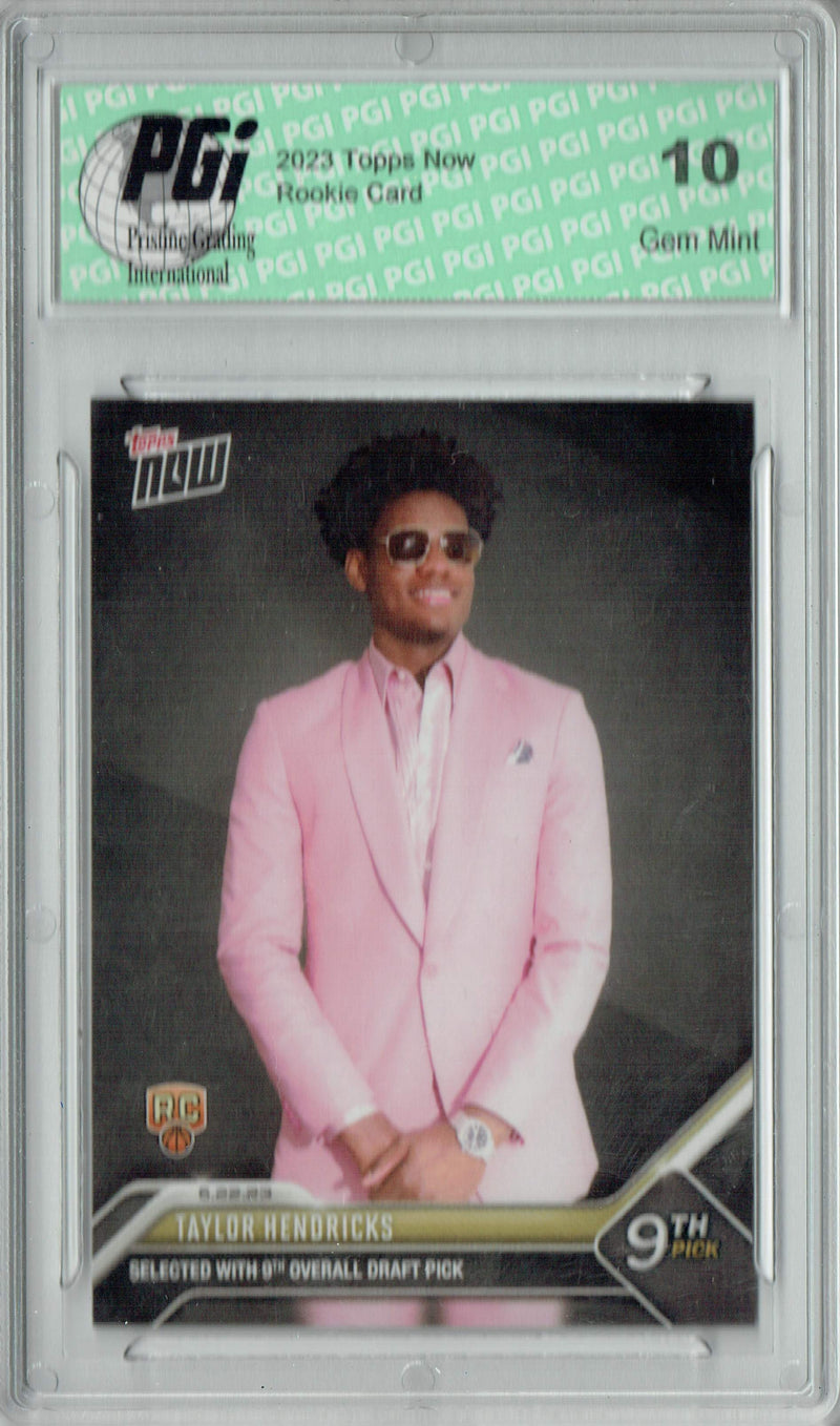 @@@ Taylor Hendricks 2023 Topps Now #D-6 NBA Draft #9 Pick Rookie Card PGI 10