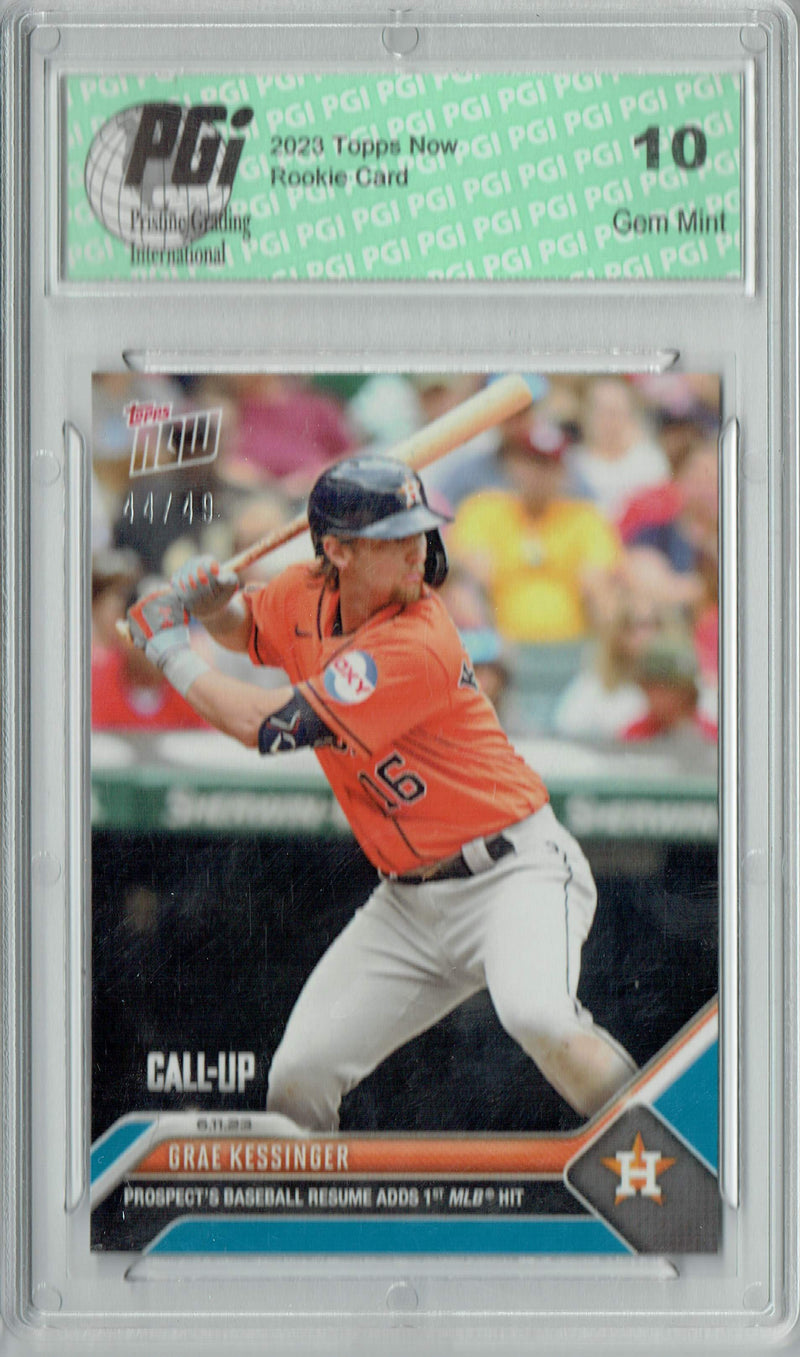 Grae Kessinger 2023 Topps Now #431 Blue SP #44/49 Rookie Card PGI 10