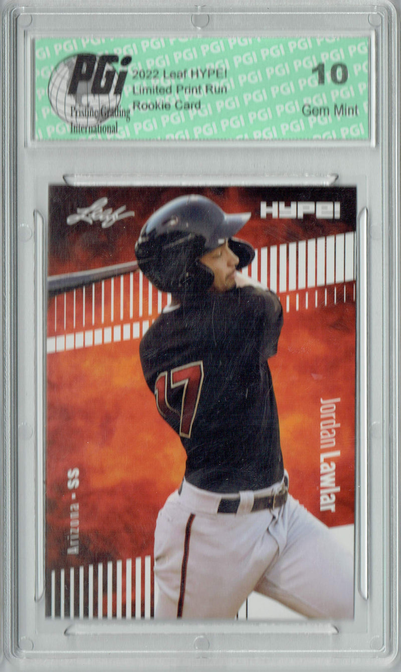 Jordan Lawlar 2022 Leaf HYPE! #71 Only 5000 Made! Rookie Card PGI 10