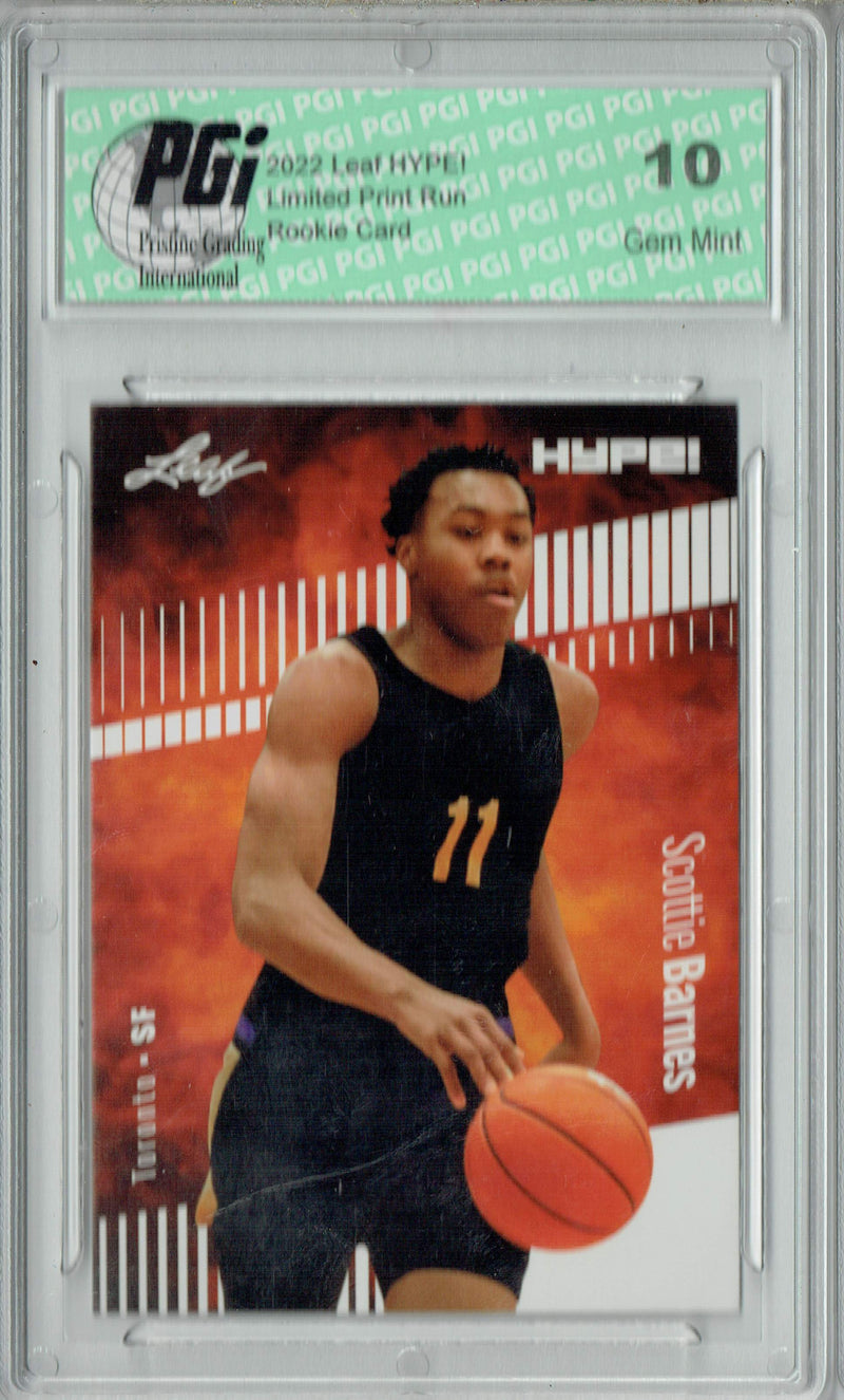 Scottie Barnes 2022 Leaf HYPE! #75 Only 5000 Made! Rookie Card PGI 10