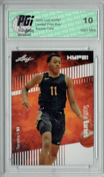 Scottie Barnes 2022 Leaf HYPE! #75A Only 5000 Made! Rookie Card PGI 10