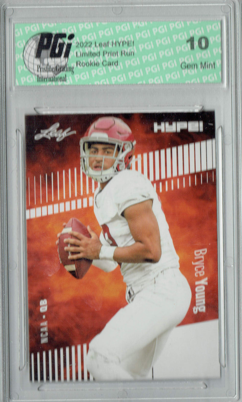 Bryce Young Rookie Card Carolina PGI 10 Gem Mint Football Trading Card 2022 Leaf HYPE! #80 Only 5000 Made!