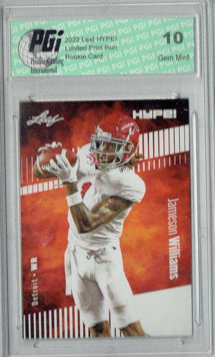 Jameson Williams 2022 Leaf HYPE! #88 Only 5000 Made! Rookie Card PGI 10