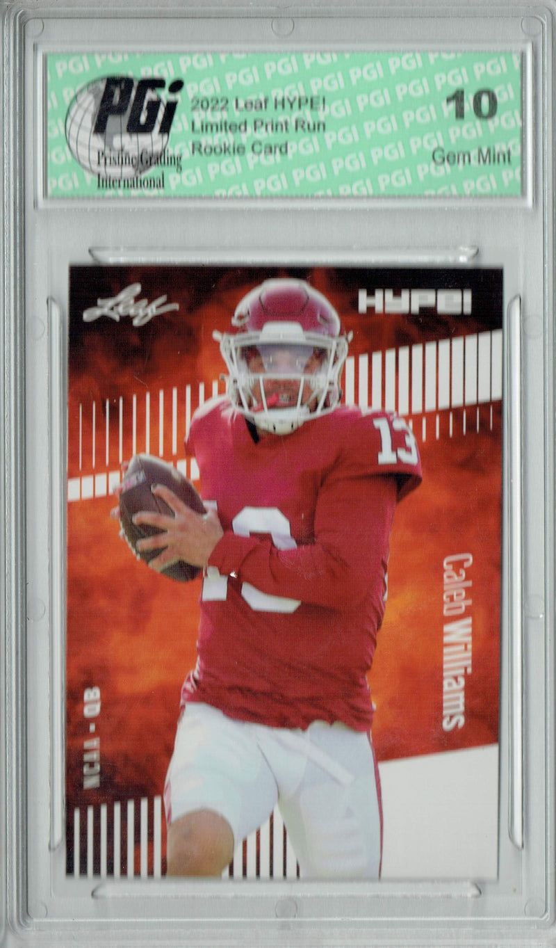 Caleb Williams Rookie Card USC / Chicago PGI 10 Gem Mint Football Trading Card 2022 Leaf HYPE! #96 Only 5000 Made!