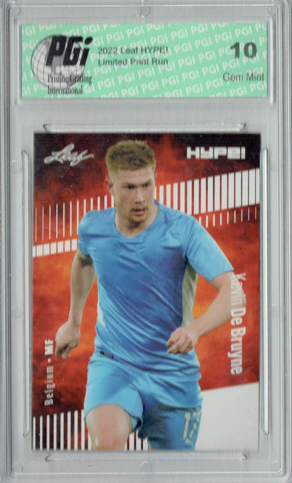 Kevin De Bruyne 2022 Leaf HYPE! #95 Only 5000 Made! Trading Card PGI 10