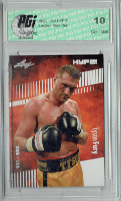 Tyson Fury 2022 Leaf HYPE! #93 Only 5000 Made! Gyspy King! Trading Card PGI 10