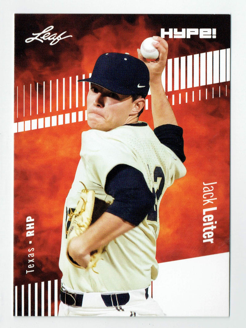 Mint Jack Leiter 2022 Leaf HYPE #68 5000 Ever Made Texas Rangers Rookie Card