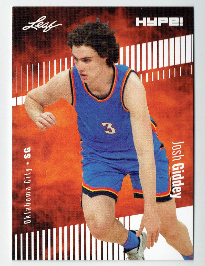 Mint Josh Giddey 2022 Leaf HYPE #74 5000 Ever Made Thunder Rookie Card