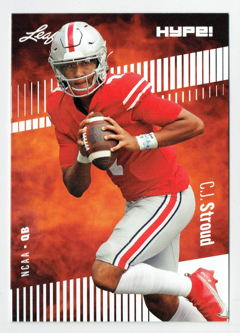 Mint C.J. Stroud 2022 Leaf HYPE #81 5000 Ever Made Houston Rookie Card