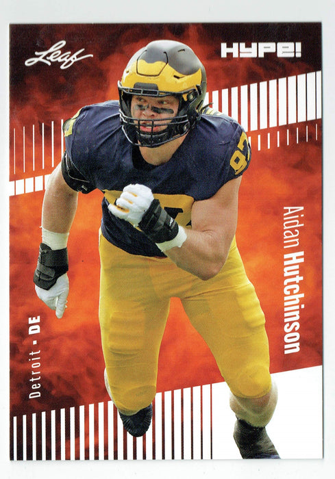 Mint Aidan Hutchinson 2022 Leaf HYPE! #84 Just 5000 Ever Made! Detroit Lions/Michigan Rookie Card