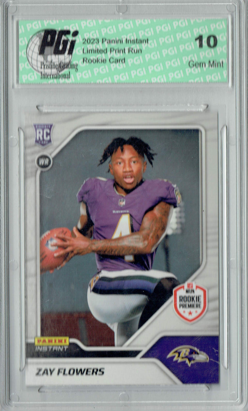 Zay Flowers 2023 Panini Instant 1st Look #9 1 of 522 Rookie Card PGI 10