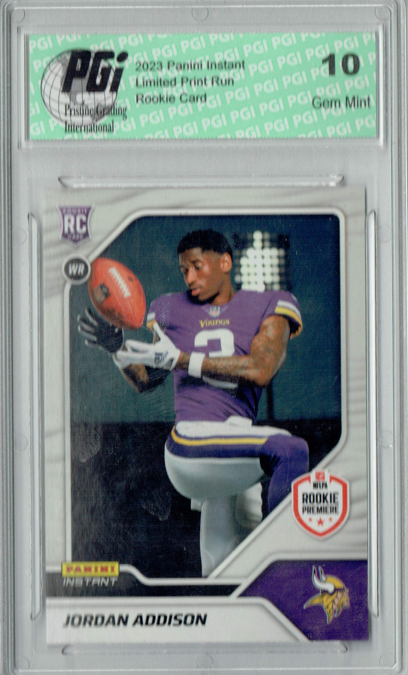 Jordan Addison 2023 Panini Instant 1st Look #10 1 of 544 Rookie Card PGI 10