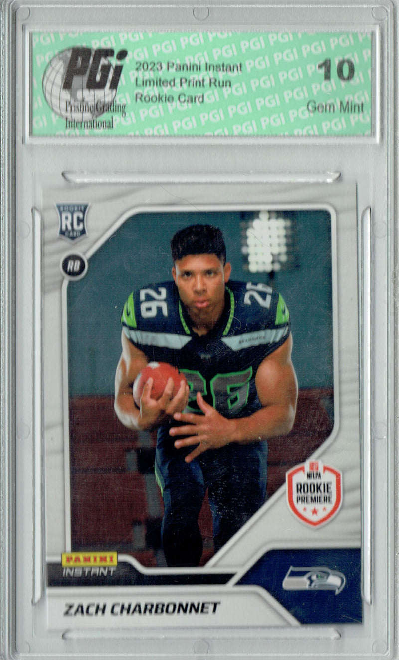 Zach Charbonnet 2023 Panini Instant 1st Look #16 1 of 517 Rookie Card PGI 10