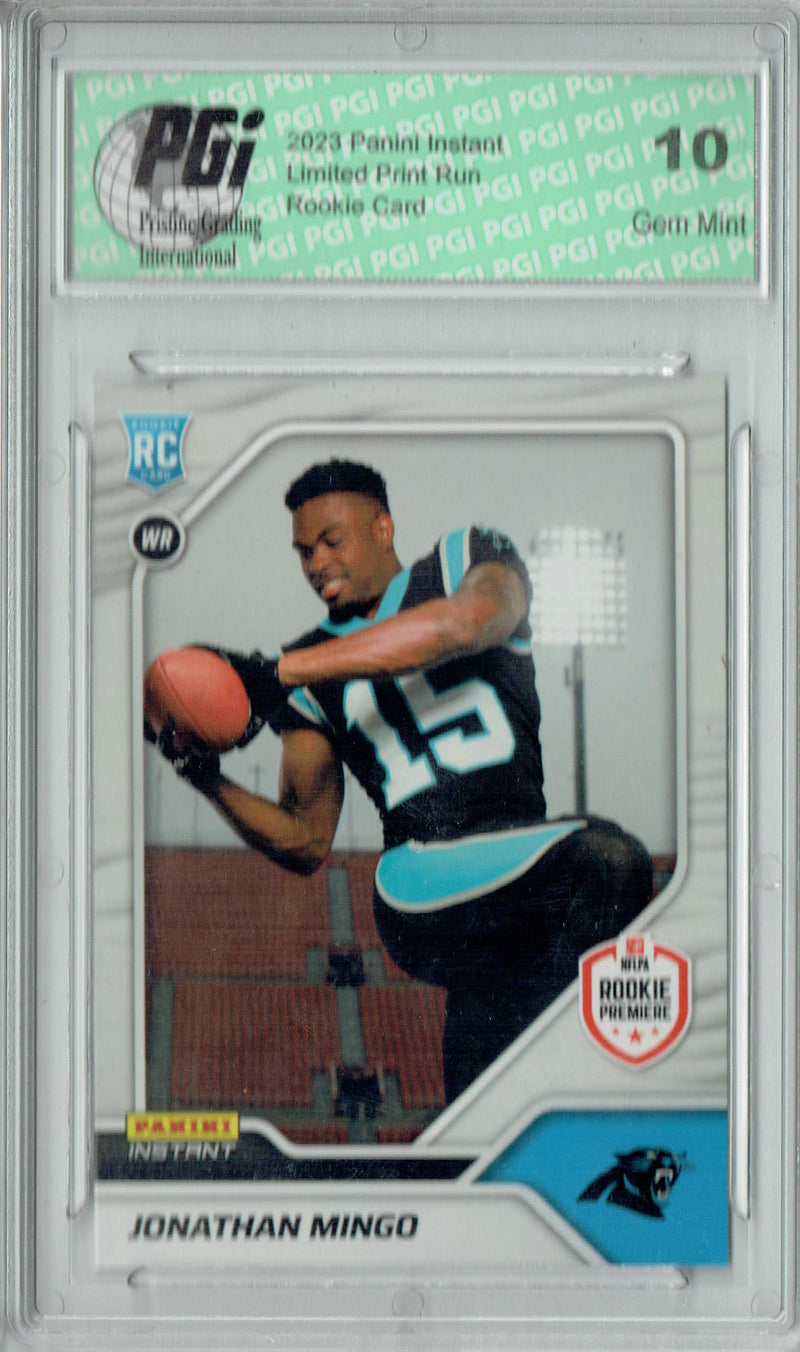 Jonathan Mingo 2023 Panini Instant 1st Look #14 1 of 521 Rookie Card PGI 10