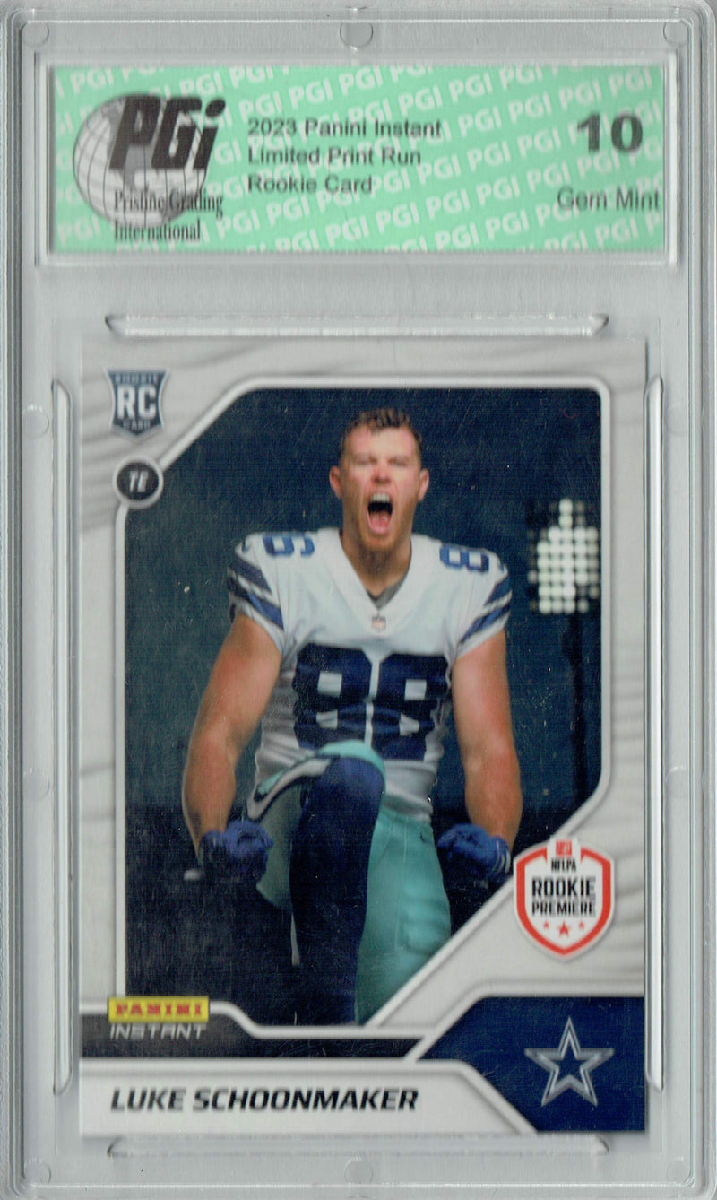 Luke Schoonmaker 2023 Panini Instant 1st Look #18 1 of 606 Rookie Card PGI 10