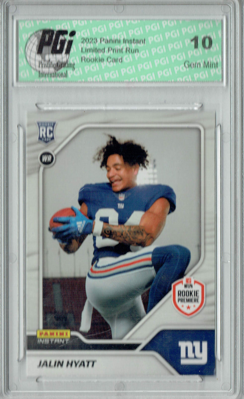 Jalin Hyatt 2023 Panini Instant 1st Look #23 1 of 527 Rookie Card PGI 10
