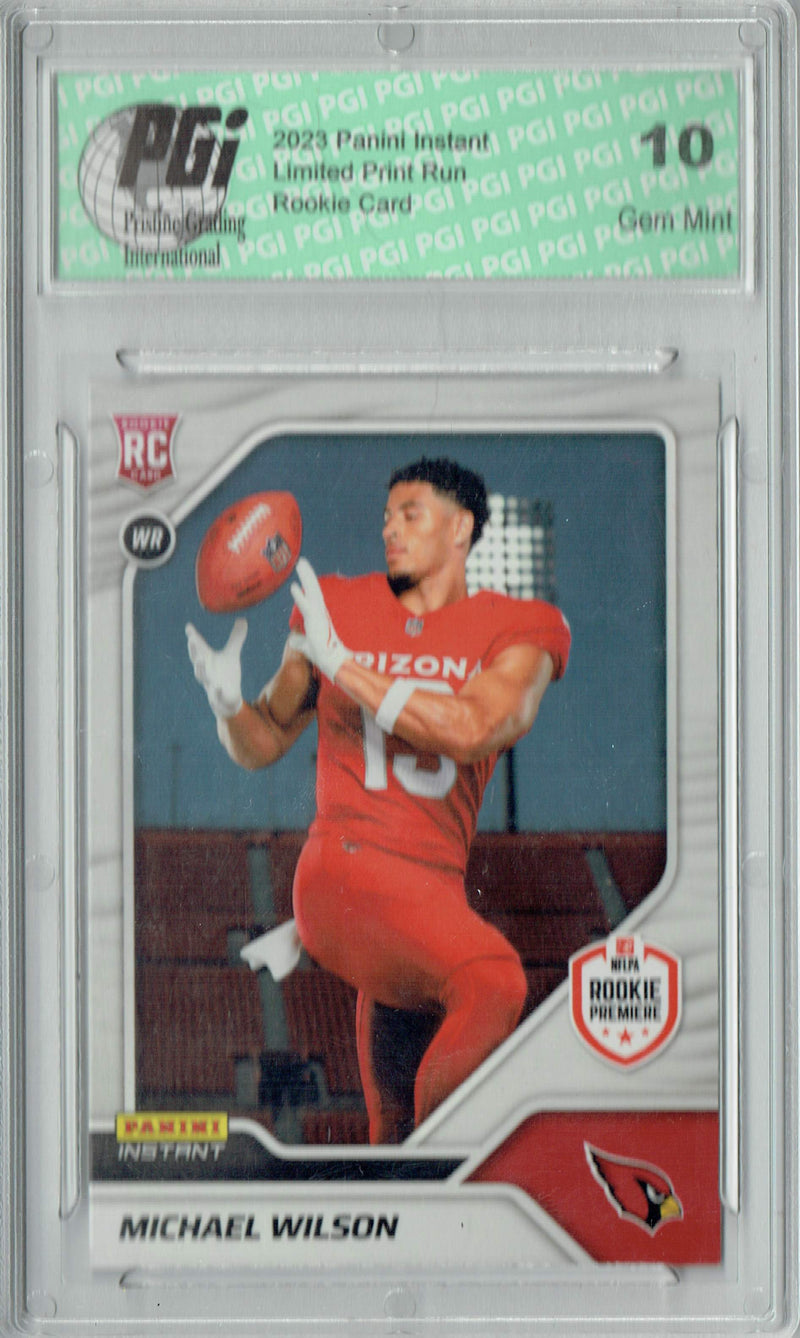 Michael Wilson 2023 Panini Instant 1st Look #28 1 of 516 Rookie Card PGI 10