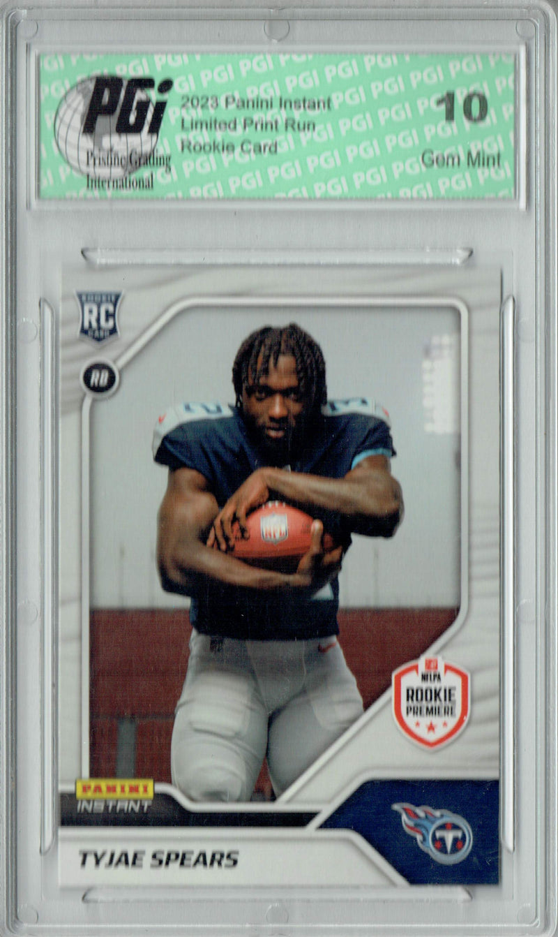 Tyjae Spears 2023 Panini Instant 1st Look #25 1 of 517 Rookie Card PGI 10