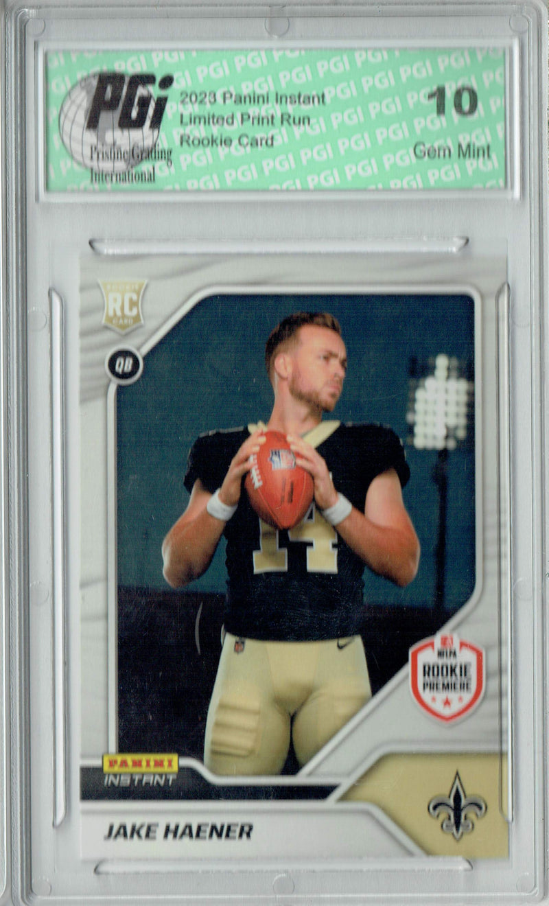 Jake Haener 2023 Panini Instant 1st Look #31 1 of 519 Rookie Card PGI 10