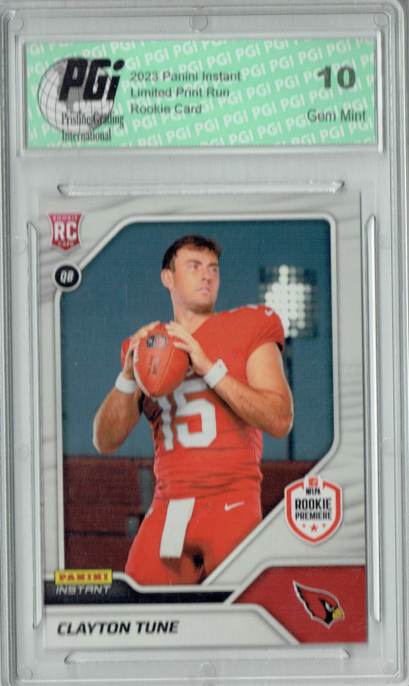 Clayton Tune 2023 Panini Instant 1st Look #35 1 of 528 Rookie Card PGI 10