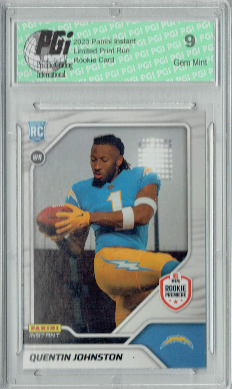 PGI 9 Quentin Johnston 2023 Panini Instant #8 1 or 519 Rookie Card