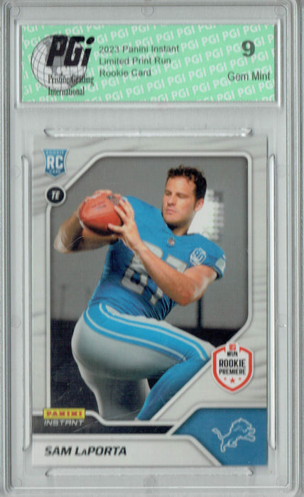 PGI 9 Sam LaPorta 2023 Panini Instant #12 1 of 526 Rookie Card