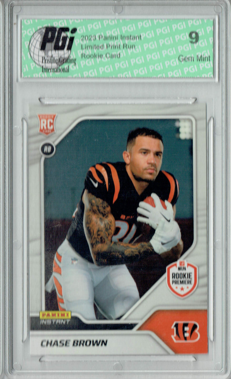PGI 9 Chase Brown 2023 Panini Instant #38 1 of 525 Rookie Card