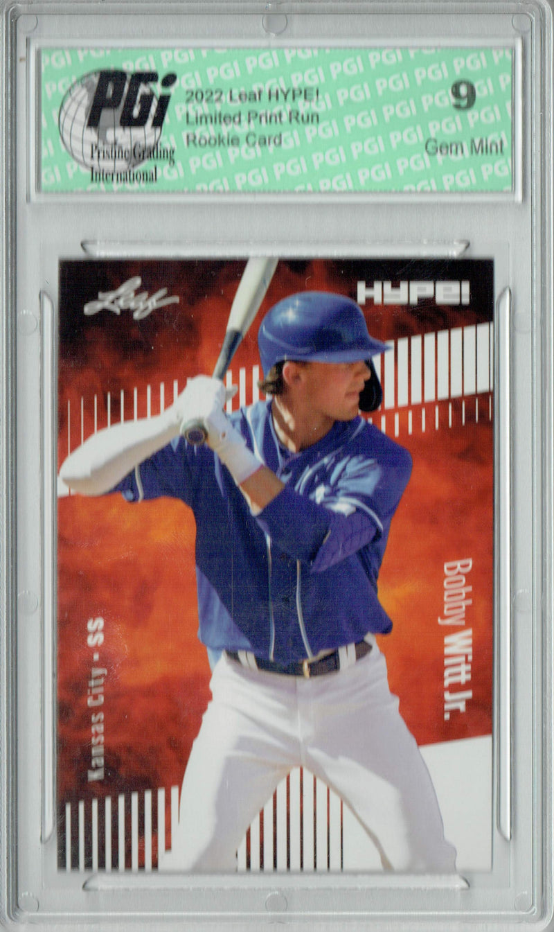 PGI 9 Bobby Witt Jr. 2022 Leaf HYPE! #66 Only 5000 Made! Rookie Card