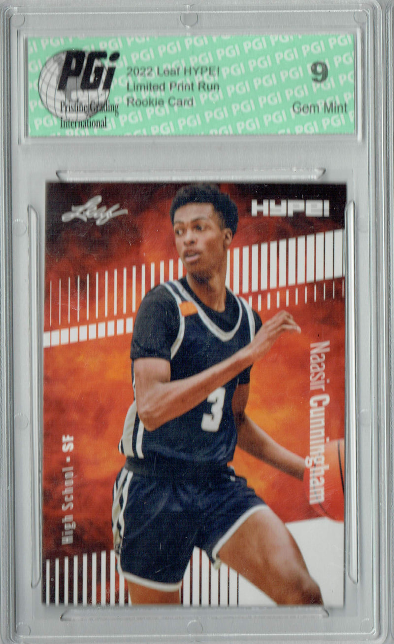 PGI 9 Naasir Cunningham 2022 Leaf HYPE! #73 Only 5000 Made! Rookie Card