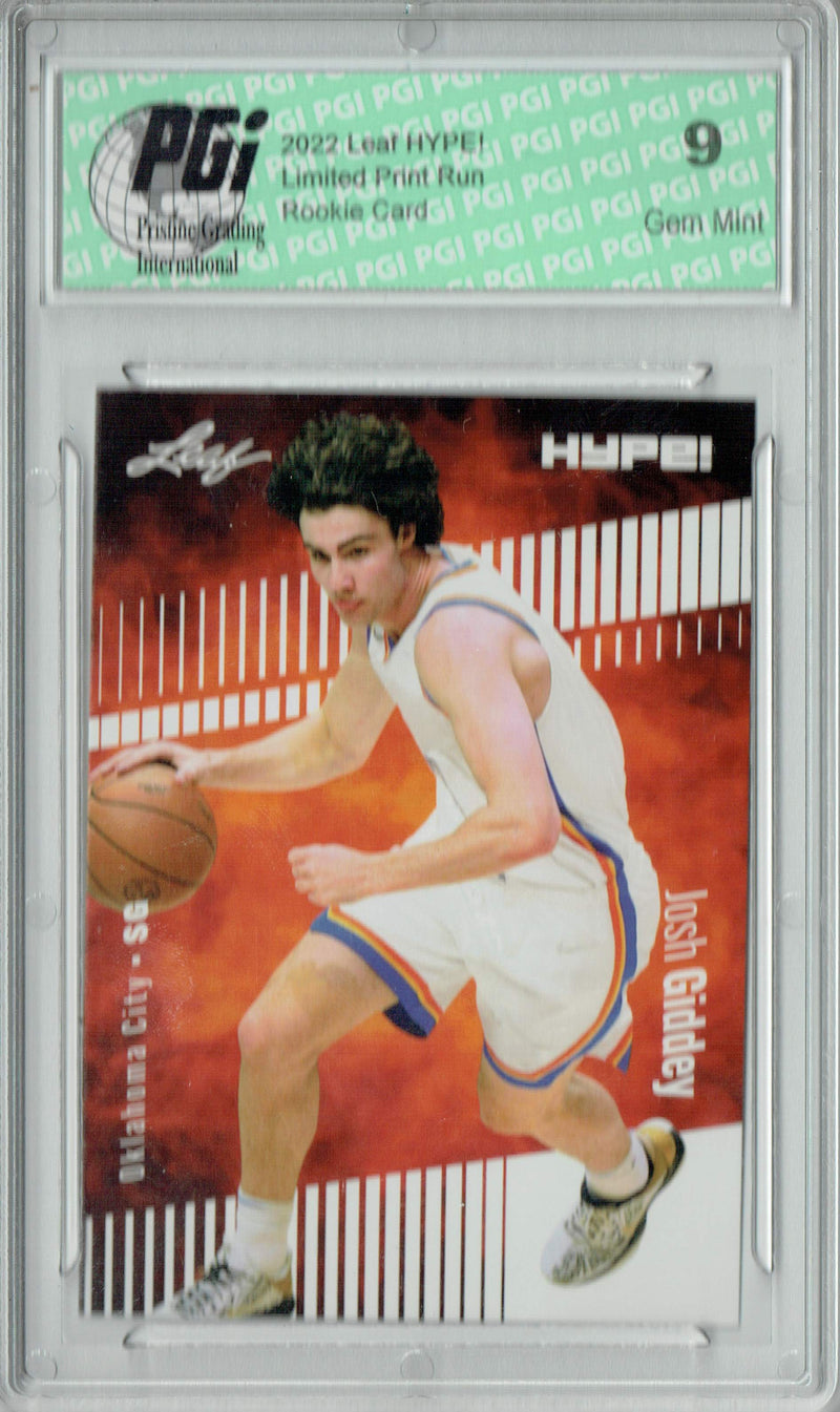 PGI 9 Josh Giddey 2022 Leaf HYPE! #74A Only 5000 Made! Rookie Card