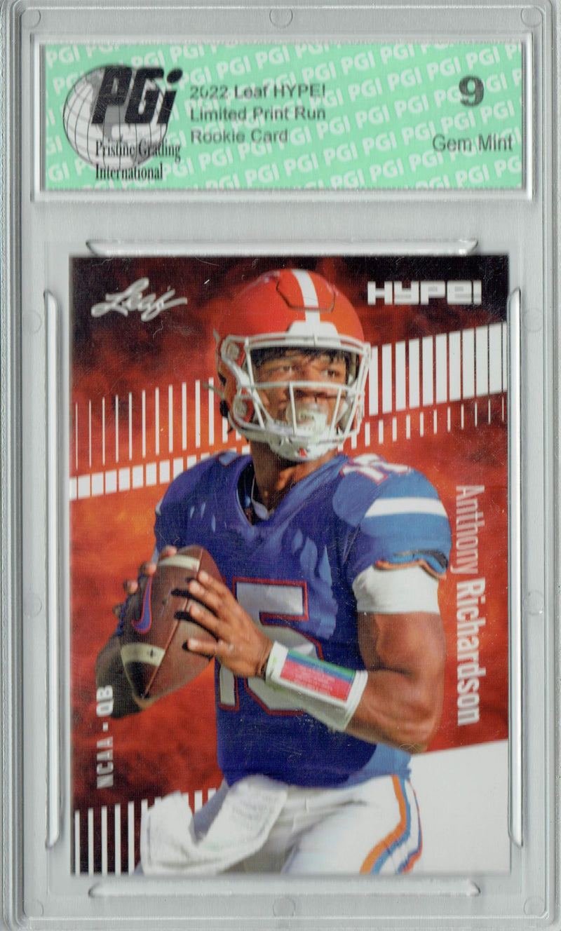 Anthony Richardson Rookie Card Indianapolis PGI 9 Mint Football Trading Card 2022 Leaf HYPE! #77 Only 5000 Made!