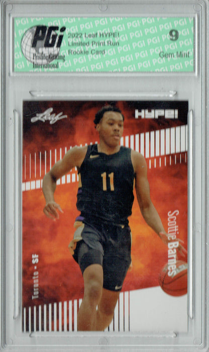 PGI 9 Scottie Barnes 2022 Leaf HYPE! #75A Only 5000 Made! Rookie Card