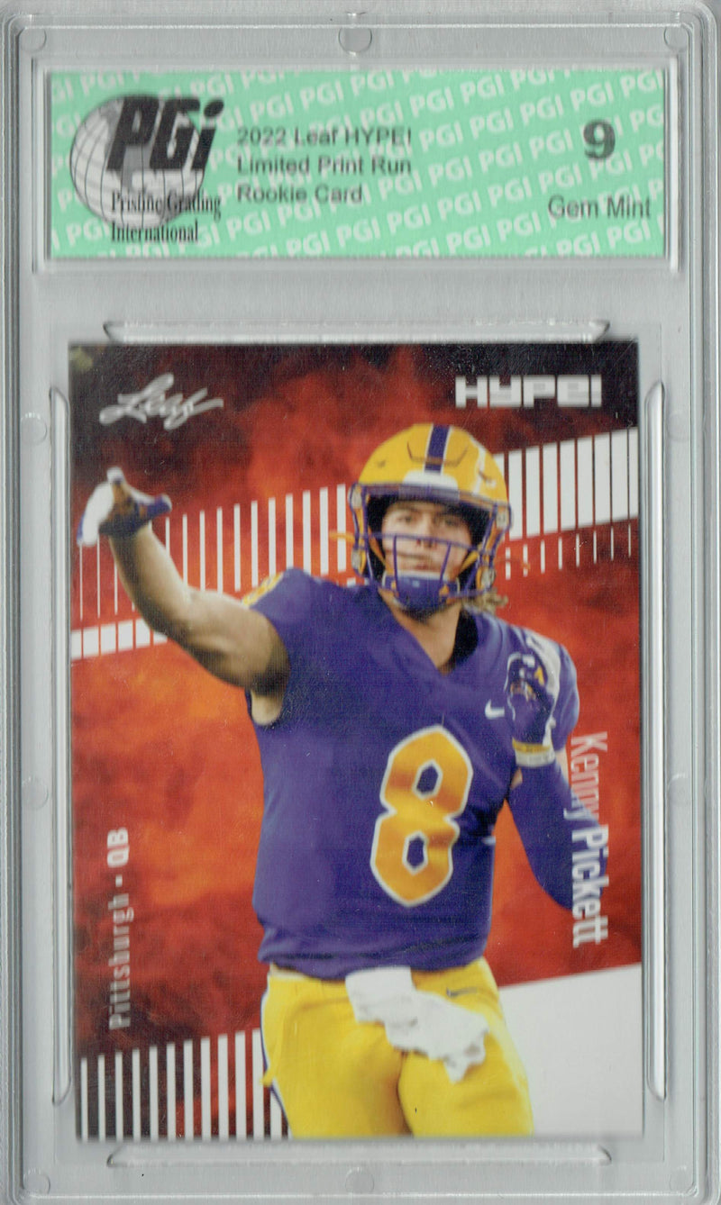Kenny Pickett Rookie Card Pittsburgh PGI 9 Mint Football Trading Card 2022 Leaf HYPE! #79 Only 5000 Made!