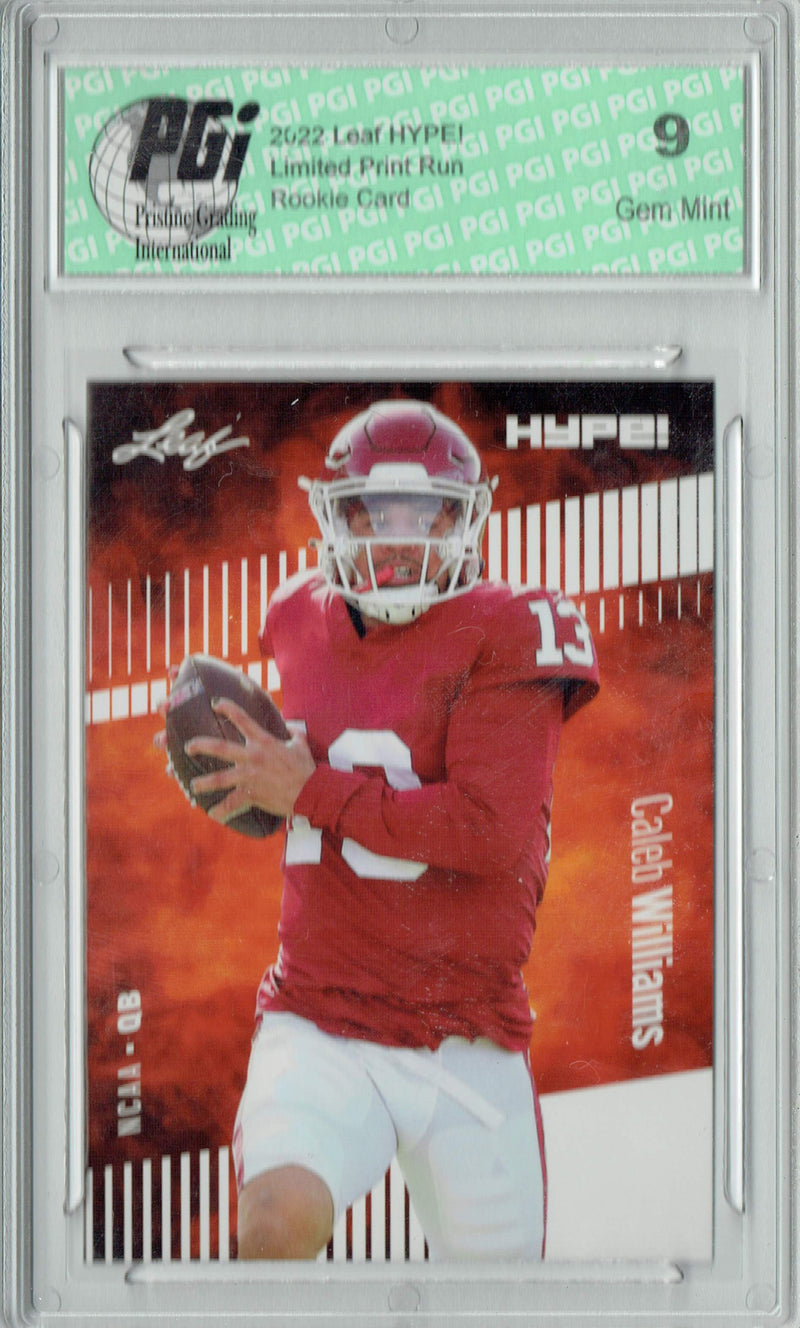 Caleb Williams Rookie Card USC / Chicago PGI 9 Mint Football Trading Card 2022 Leaf HYPE! #96 Only 5000 Made!