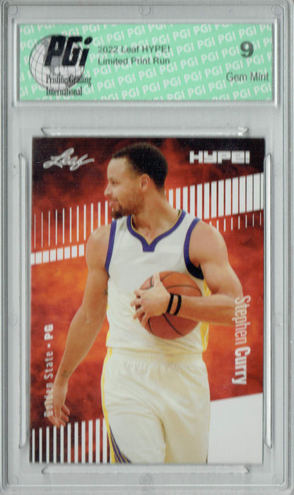 PGI 9 Stephen Steph Curry 2022 Leaf HYPE! #92 Only 5000 Made! Trading Card