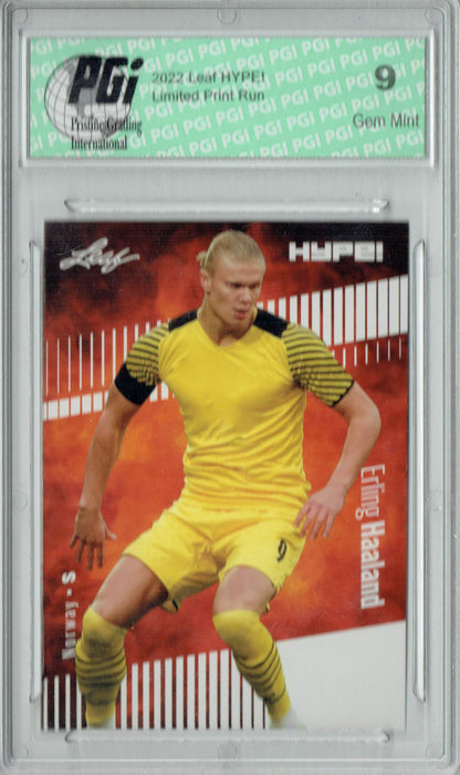 PGI 9 Erling Haaland 2022 Leaf HYPE! #94 Only 5000 Made! Trading Card