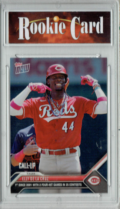 Certified Mint+ Elly De La Cruz 2023 Topps Now #523 2 Four Hit Games! Rookie Card
