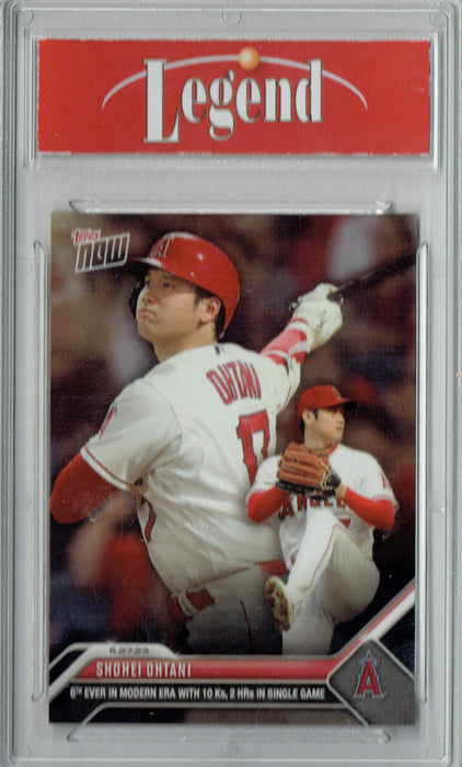 Certified Mint+ Shohei Ohtani 2023 Topps Now #505 10ks, 2 HRs Trading Card