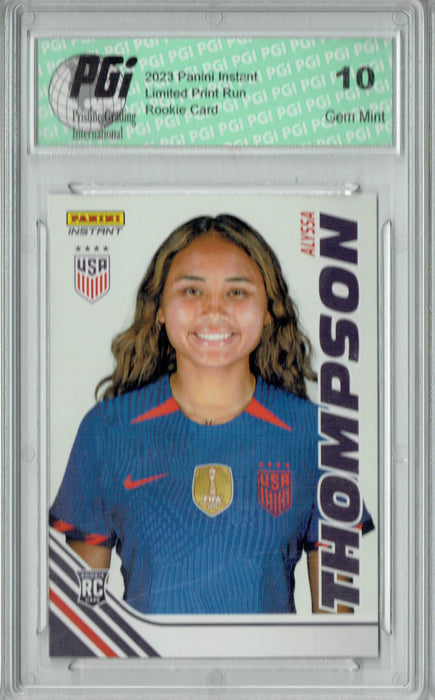 Alyssa Thompson 2023 Panini Instant #S-AT Women's World Cup Rookie Card PGI 10
