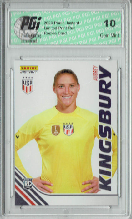 Aubrey Kingsbury 2023 Panini Instant #S-AK Women's World Cup Rookie Card PGI 10