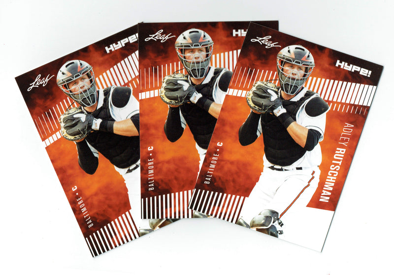 3) Mint Rookie Card Lot Adley Rutschman 2019 Leaf HYPE! #24 Only 5000 Made!
