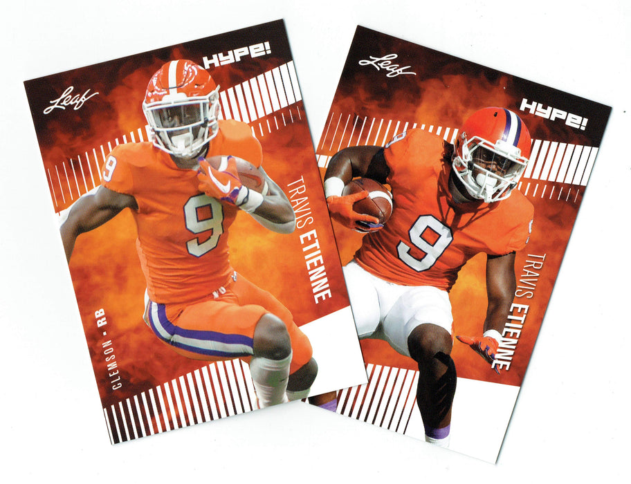 2) Mint Rookie Card Lot Travis Etienne 2021 Leaf HYPE! #53,53A Only 5000 Made