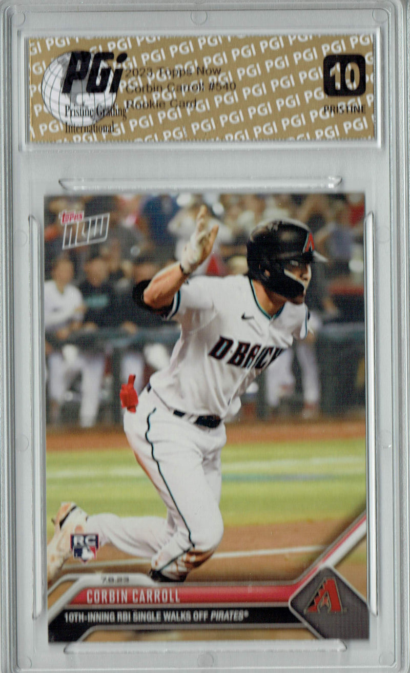 Corbin Carroll 2023 Topps Now #540 PRISTINE Rookie Card PGI 10