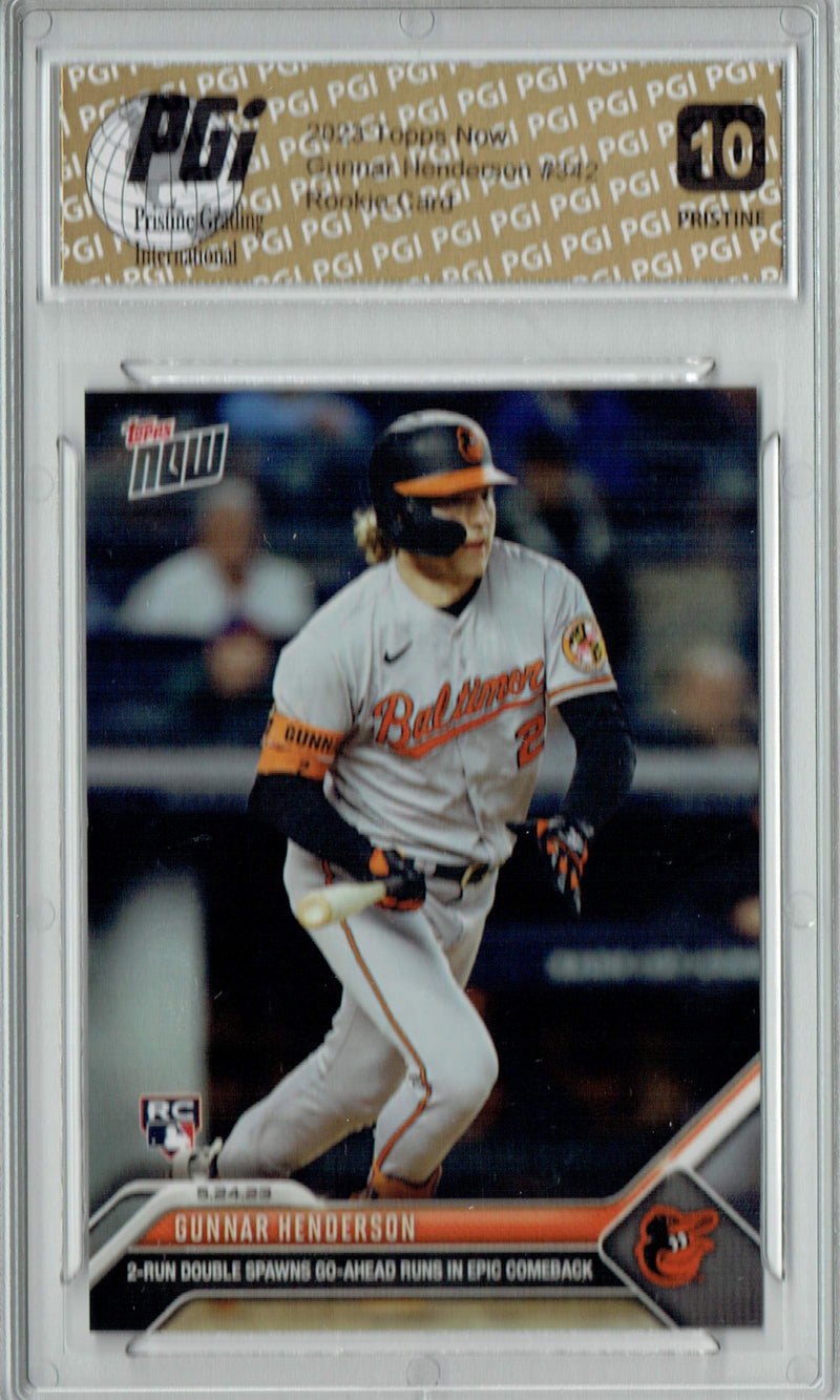 Gunnar Henderson 2023 Topps Now #342 PRISTINE Rookie Card PGI 10