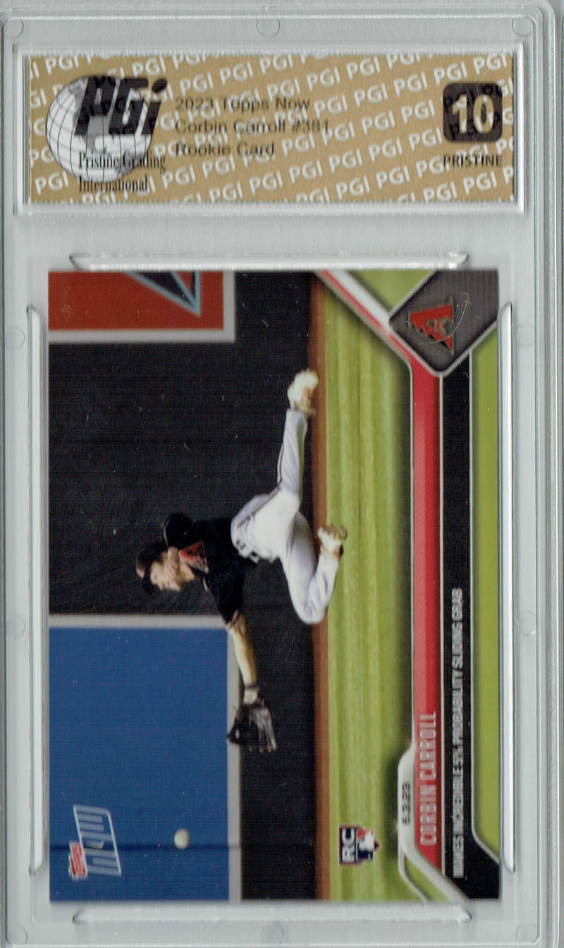 Corbin Carroll 2023 Topps Now #381 PRISTINE Rookie Card PGI 10