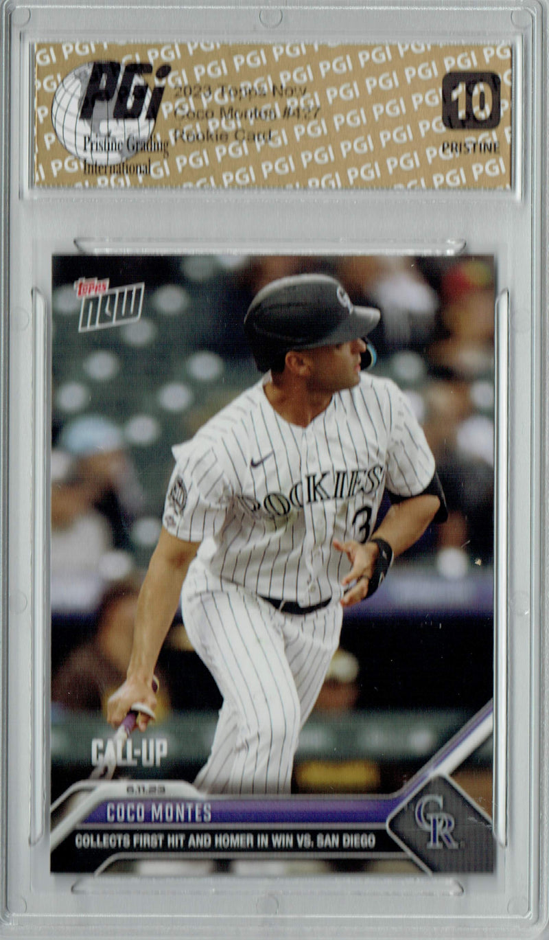 Coco Montes 2023 Topps Now #427 PRISTINE Rookie Card PGI 10
