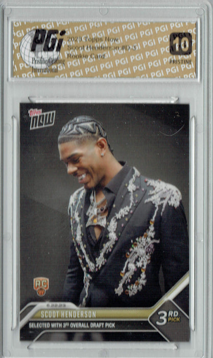 Scoot Henderson 2023 Topps Now #D-3 PRISTINE Rookie Card PGI 10