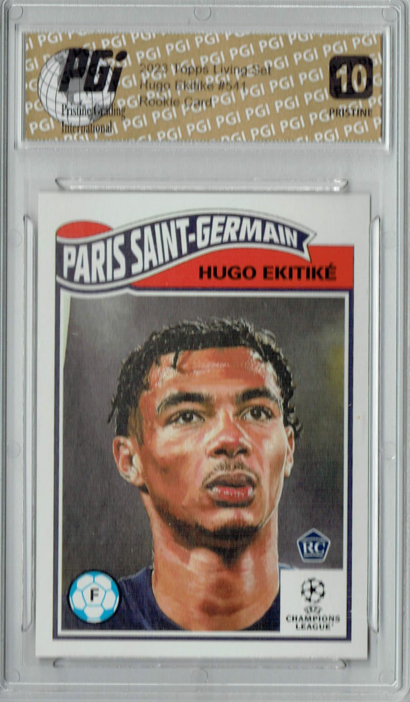 Hugo Ekitike 2023 Topps Living Set #541 PRISTINE Rookie Card PGI 10