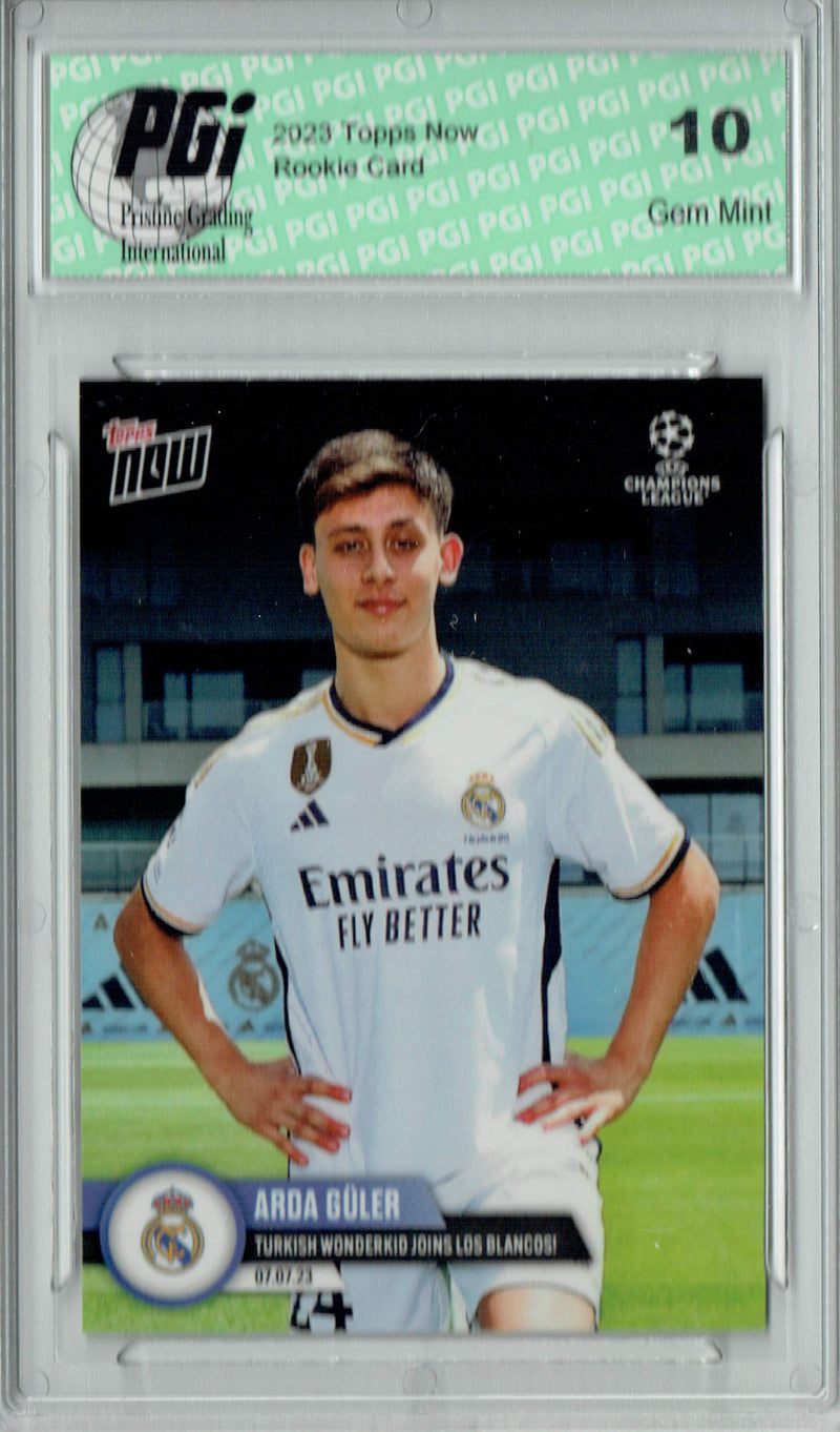 Arda Guler 2023 Topps Now #129 Turkish Wonderkid Rookie Card PGI 10